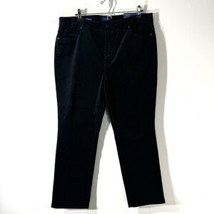 Talbots Flawless 5 Pocket Hi Waist Black Corduroy Straight Leg Pants